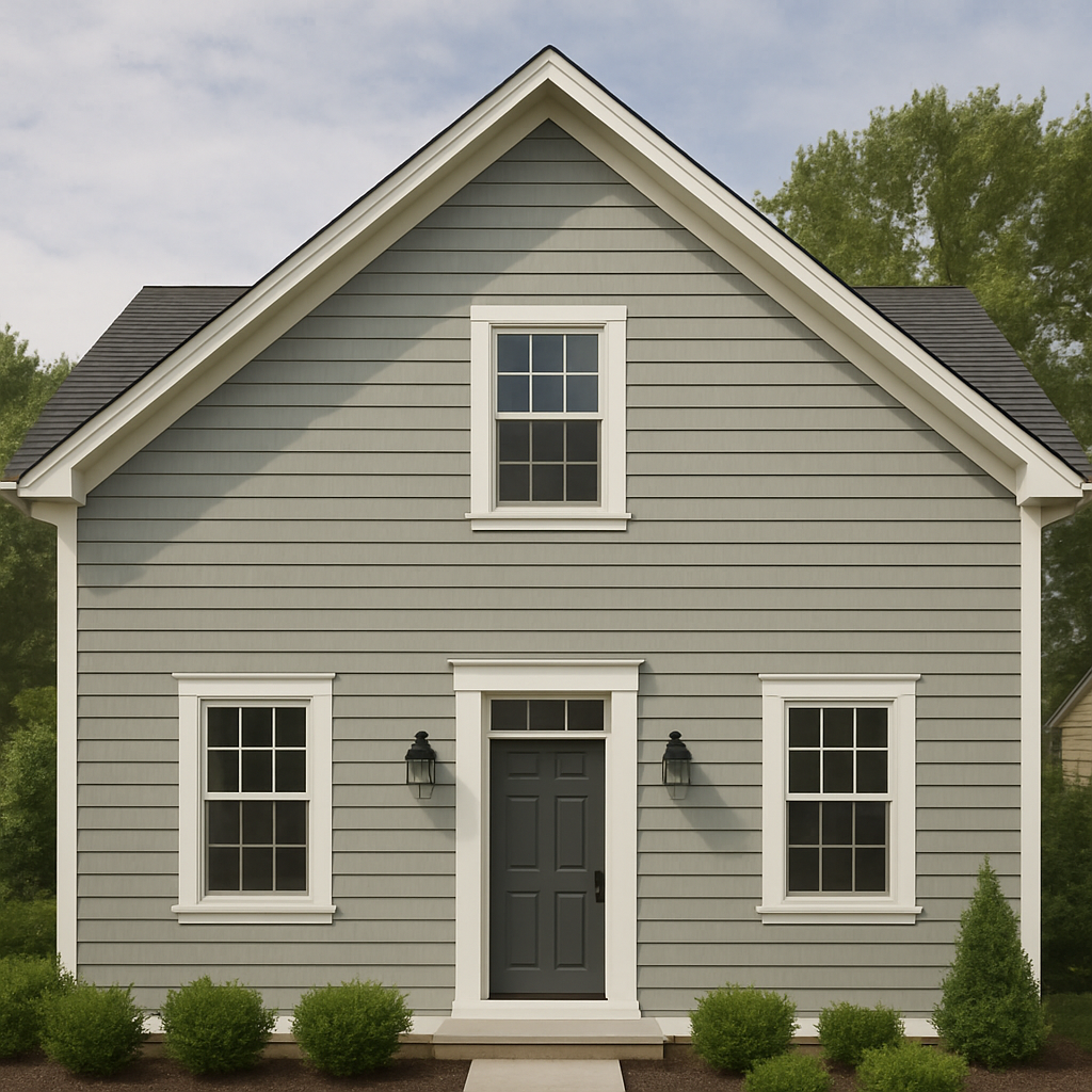 Home exterior with Hardie board siding installed